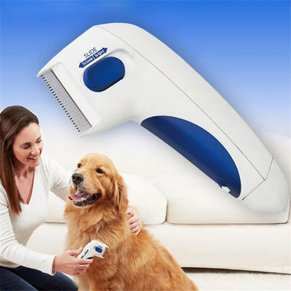 BuzzGuard Pet Electric Flea Terminator: Advanced Lice Removal Comb for Cats and Dogs