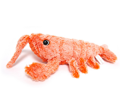 Jumping Shrimp Purrfect Play Plush - Electric Cat Toy (USB Charging)
