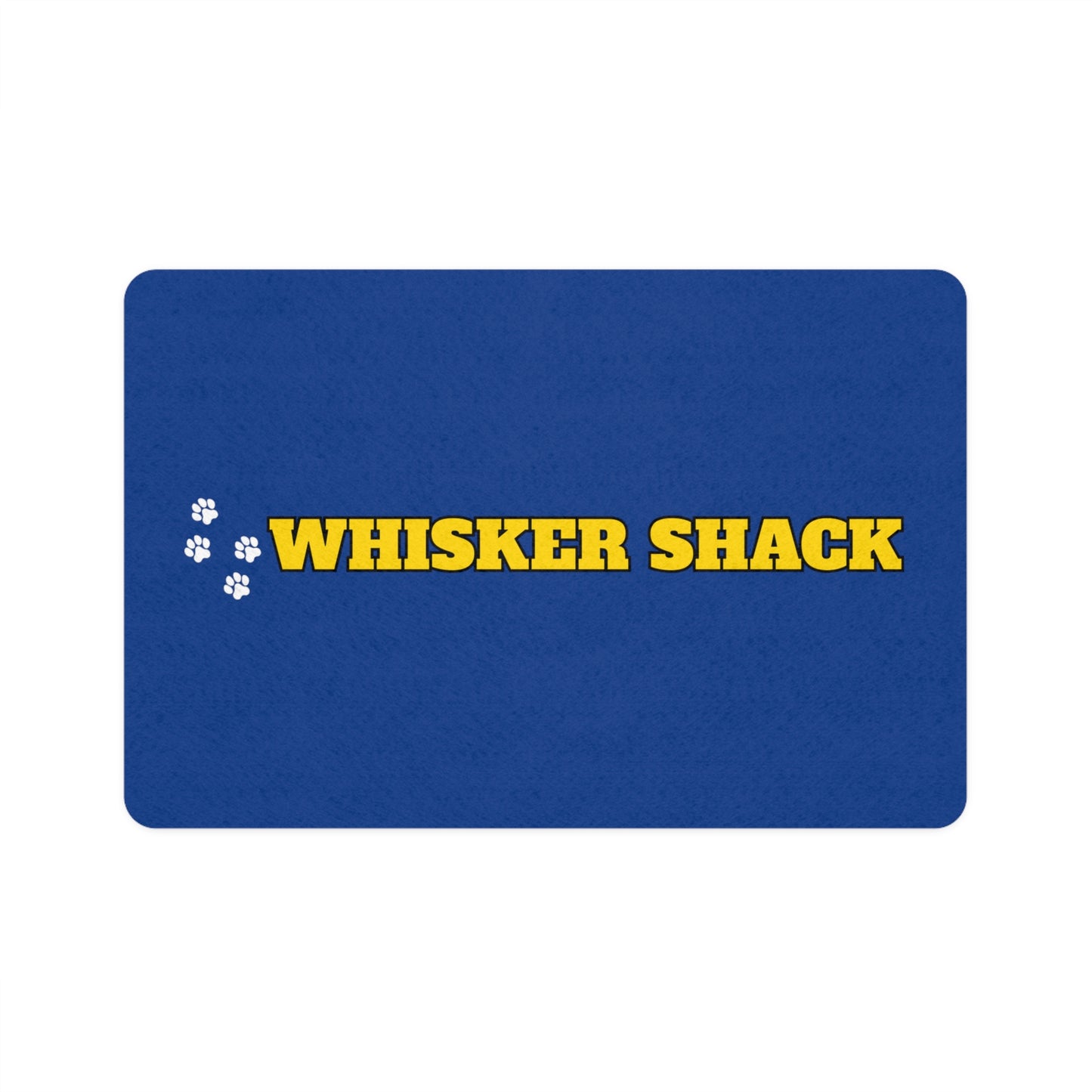 Whisker Shack branded Rectangular Shaped Pet Food Mat (12x18)