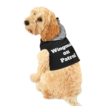 "Wingman on Patrol" on a Pet Hoodie