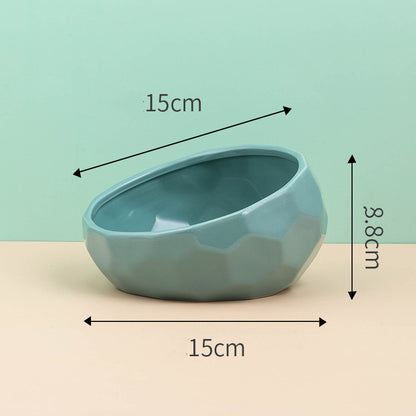 Whisker Haven Ceramic Pet Bowl with Stylish Wooden Stand (optional) - Ideal for Cats and Dogs