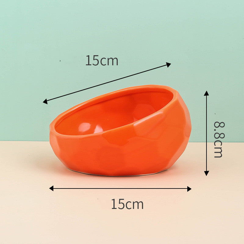 Whisker Haven Ceramic Pet Bowl with Stylish Wooden Stand (optional) - Ideal for Cats and Dogs