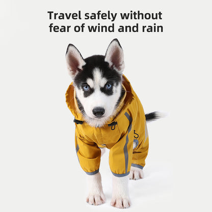 PuddlePaw Guardian: Reflective Dog Rain Jacket