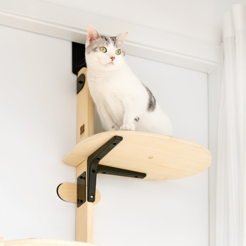 DoorCat Delight: 4-Layer Door Hanging Pine Climber.........Cat Climbing Frame, Door Hanging Cat Furniture, Pine Wood Cat Tower, Multi-Layer Cat Climber, Indoor Cat Activity Center