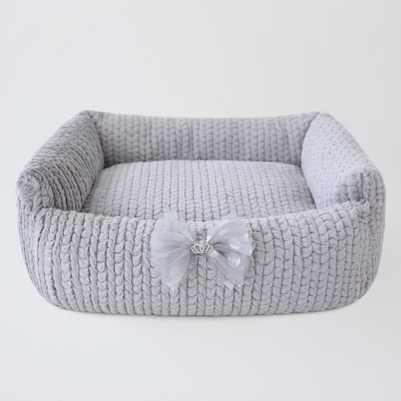 Dolce Luxury Dog Bed: Soft-Cuddle Fabric, Removable Pillow, Non-Slip - American Made