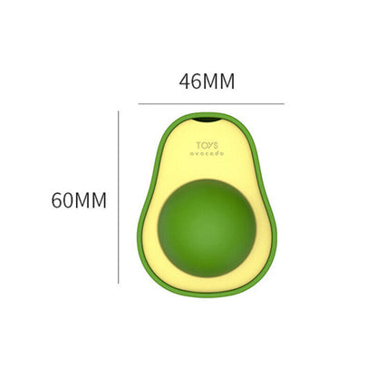 Avocado Shaped Wall Ball Licking Toy, with Catnip and Gall Fruit Inserts