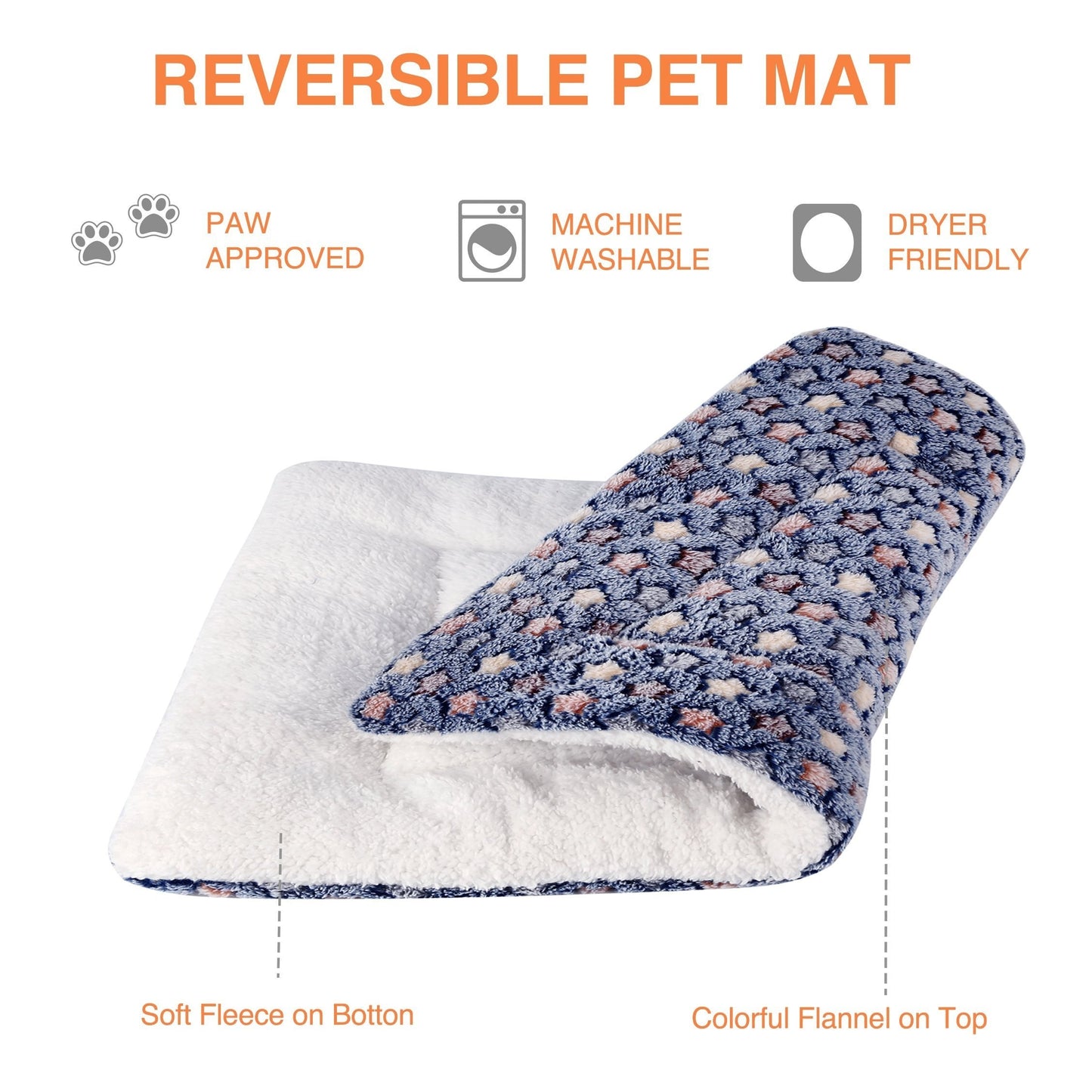 Premium Extra Soft Reversable Fleece Pet Mat