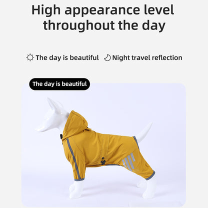 PuddlePaw Guardian: Reflective Dog Rain Jacket