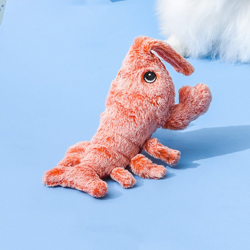 Jumping Shrimp Purrfect Play Plush - Electric Cat Toy (USB Charging)