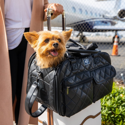Petique Lux Pet Carrier: Stylish & Comfortable Travel Solution for Small Pets under 25 LB - Airline Approved & American Made